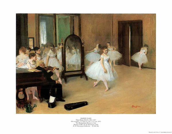 Dance Class 1871 by Edgar Degas - 11 X 14 Inches (Art Print)