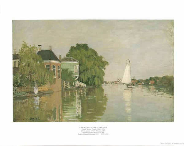Landscape Near Zaandam, 1872 by Claude Monet - 11 X 14 Inches (Art Print)