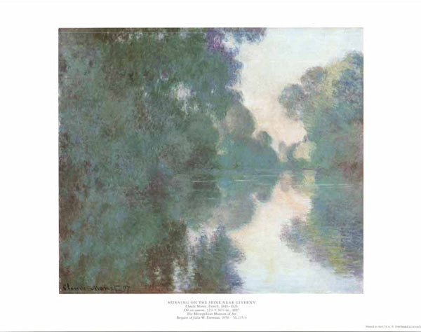 Morning On The Seine Near Giverny, 1897 by Claude Monet - 11 X 14 Inches (Art Print)