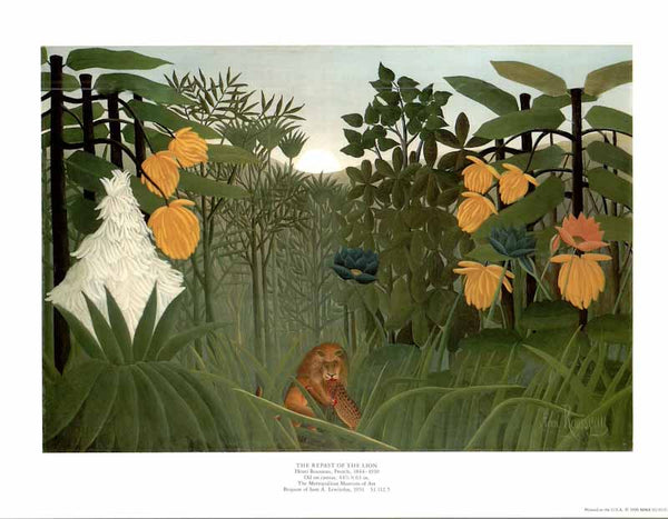 The Repas of the Lion by Henri Rousseau - 11 X 14 Inches (Art Print)