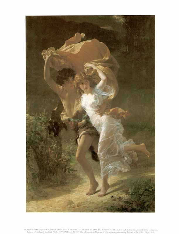 The Storm, 1880 by Pierre Auguste Cot - 11 X 14 Inches (Art Print)