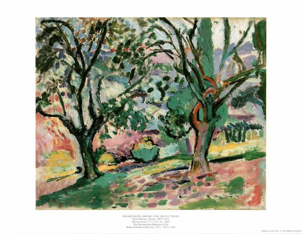 Promenade Among the Olive Trees, 1905 by Henri Matisse - 11 X 14 Inches (Art Print)
