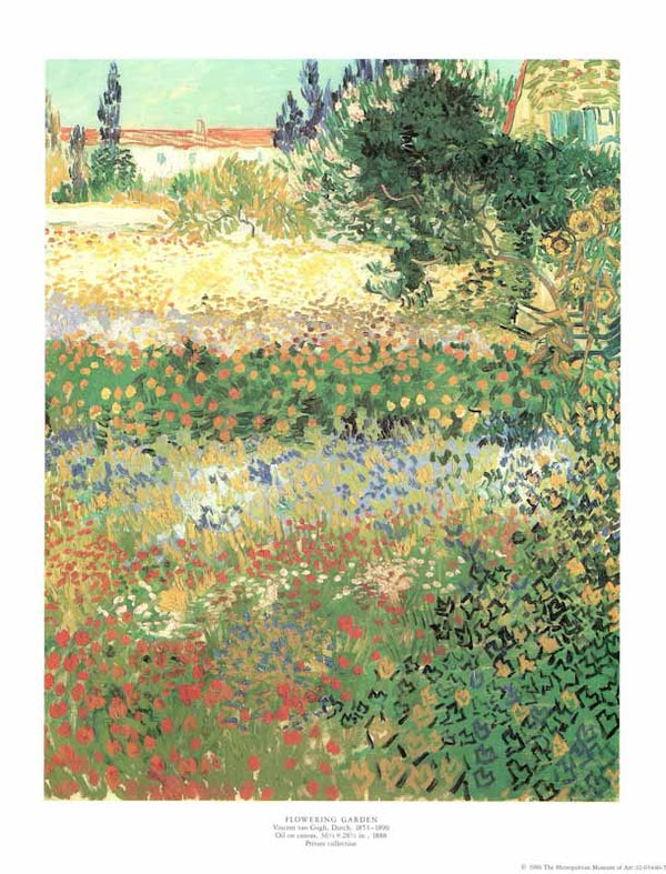 Flowering Garden, 1888 by Vincent Van Gogh - 11 X 14 Inches (Art Print)