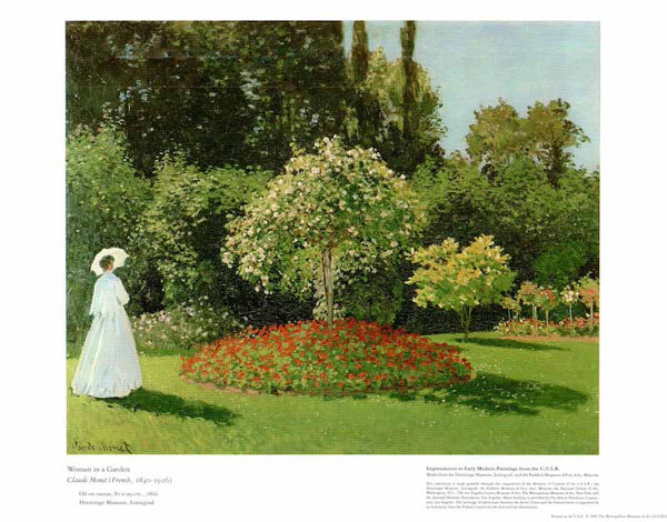 Woman in a Garden, 1866 by Claude Monet - 11 X 14 Inches (Art Print)