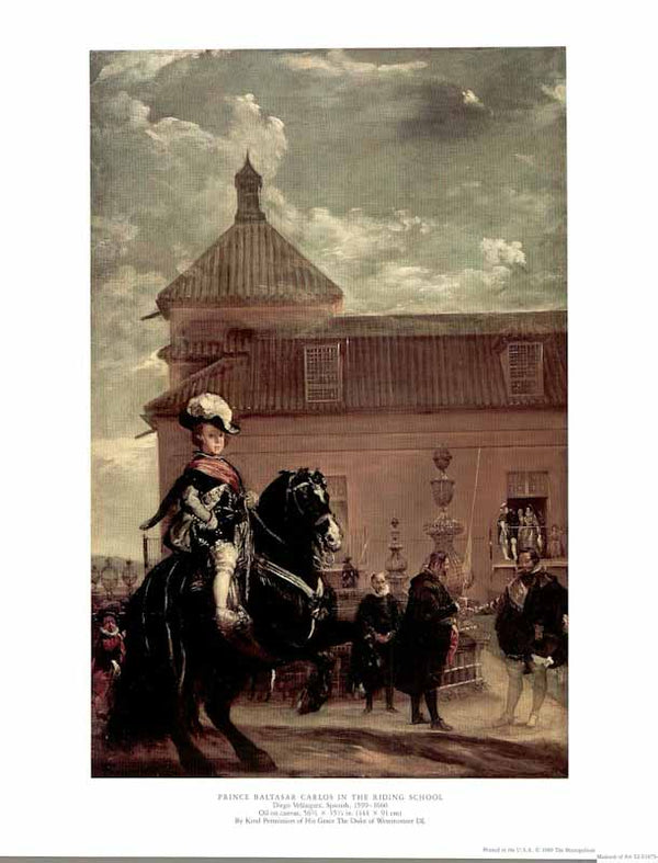 Prince Baltasar Carlos in the Riding School by Diego Velazquez - 11 X 14 Inches (Art Print)