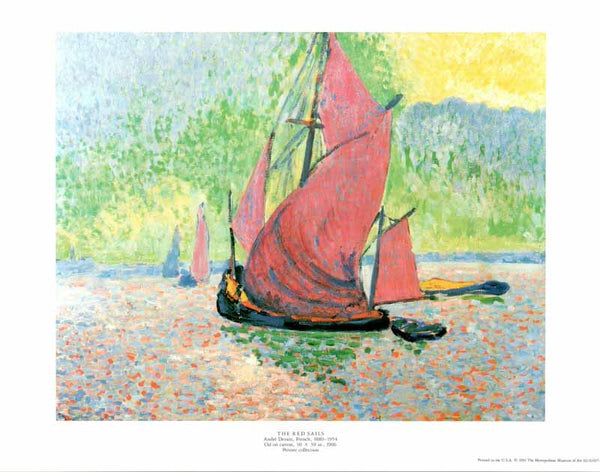 The Red Sails, 1906 by Andre Derain - 11 X 14 Inches (Art Print)
