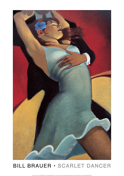 Scarlet Dancer, 2001 by Bill Brauer - 34 X 48 Inches (Art Print)