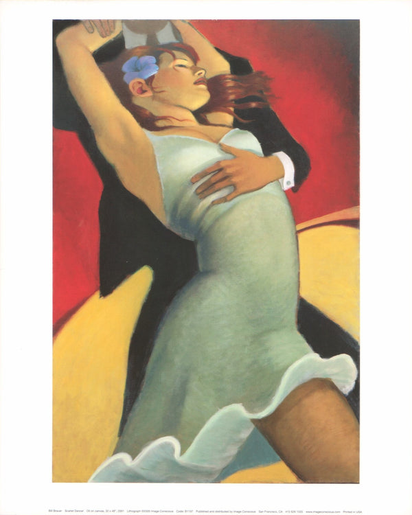 Scarlet Dancer, 2001 by Bill Brauer - 10 X 12 Inches (Art Print)