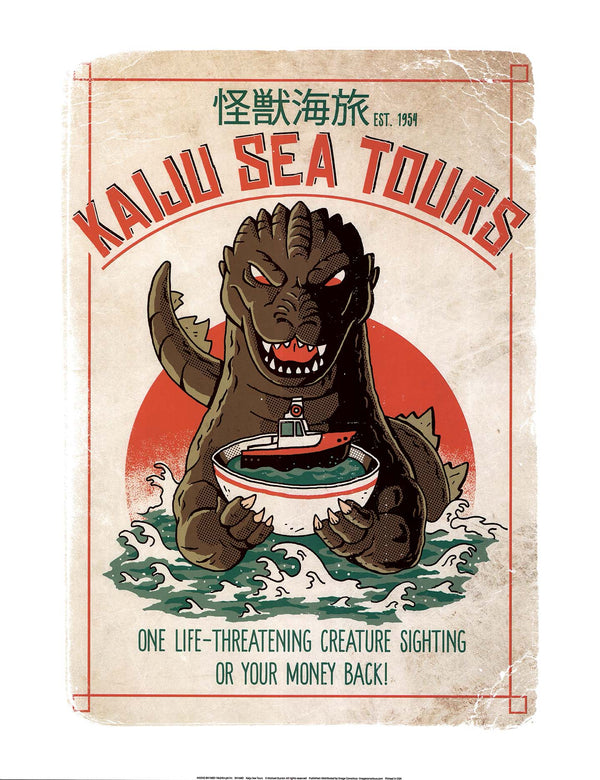 Kaiju Sea Tours by Michael Buxton - 20 X 26 Inches (Art Print)