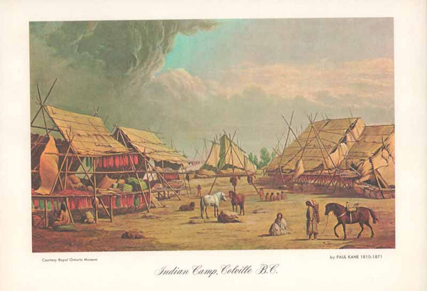 Indian Camp, Colville B.C. by Paul Kane - 8 X 11 Inches (Art Print Color)