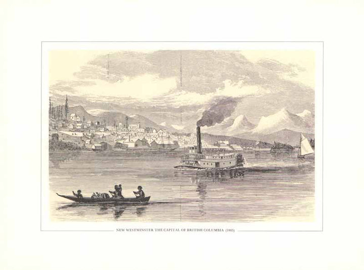 New Westminister the Capital of British Columbia, 1865 by Unknow - 9 X 12 Inches (Art Print)