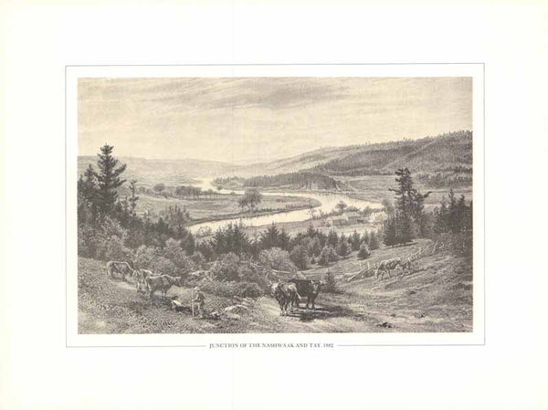 Junction of the Nashwaak and Tay, 1882 by Unknow - 9 X 12 Inches (Art Print)