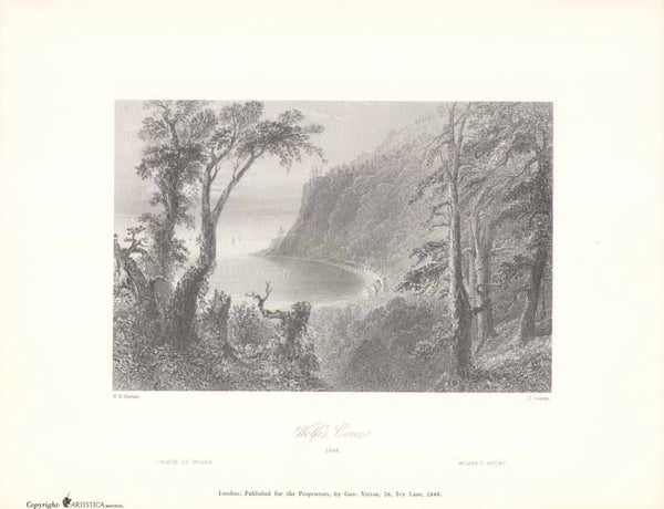 Wolfes Cove, Quebec, 1840 by William Henry Bartlett - 9 X 11 Inches (Art Print)