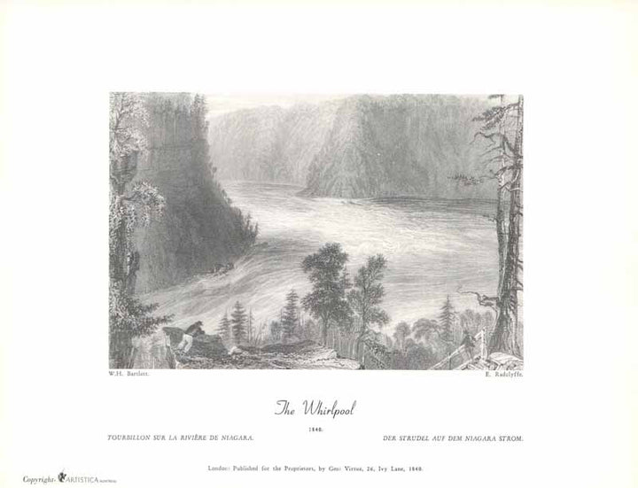 The Whirpool, 1840 by William Henry Bartlett - 9 X 11 Inches (Art Print)