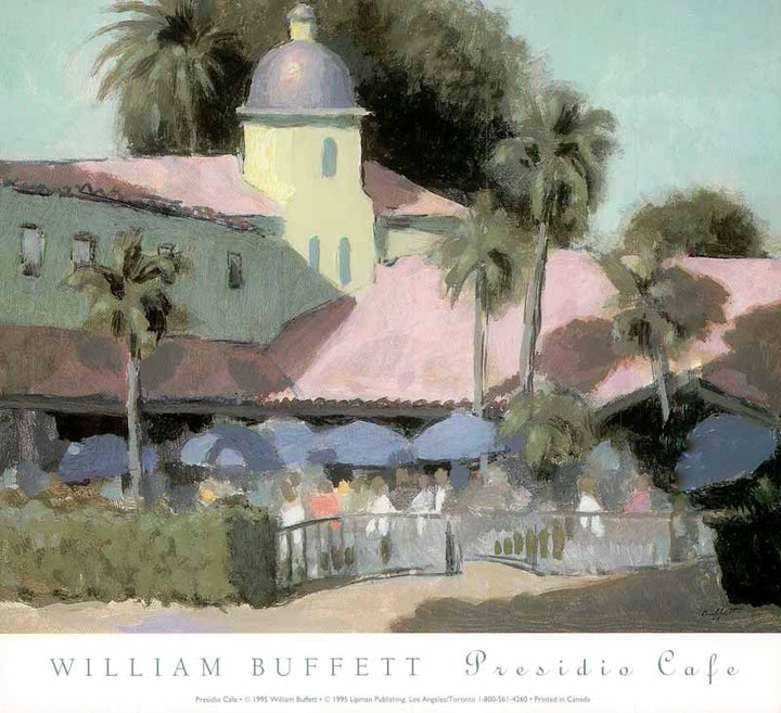 Presidio Cafe by William Buffett - 9 X 10 Inches (Art Print)