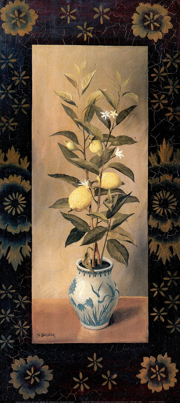 Potted Lemon Tree by Serge Bender - 16 X 36 Inches (Art Print)
