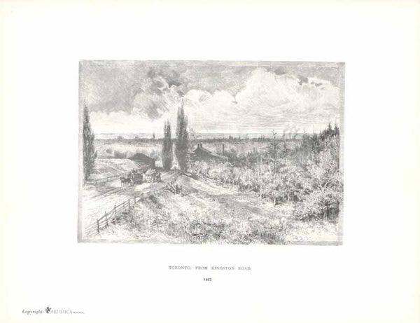Toronto, From Kingston Road, 1882 by William Henry Bartlett - 9 X 11 Inches (Art Print)