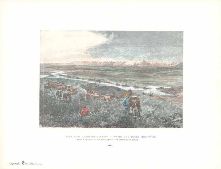 Near Fort Calgarry, 1882 by William Henry Bartlett - 9 X 11 Inches (Art Print Color)
