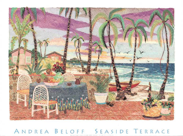 Seaside Terrace by Andrea Beloff - 27 X 35 Inches (Art Print)