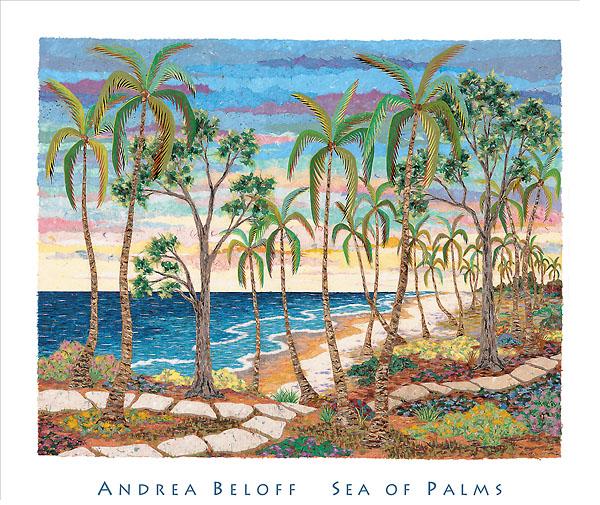 Sea of Palms by Andrea Beloff - 37 X 44 Inches (Art Print)
