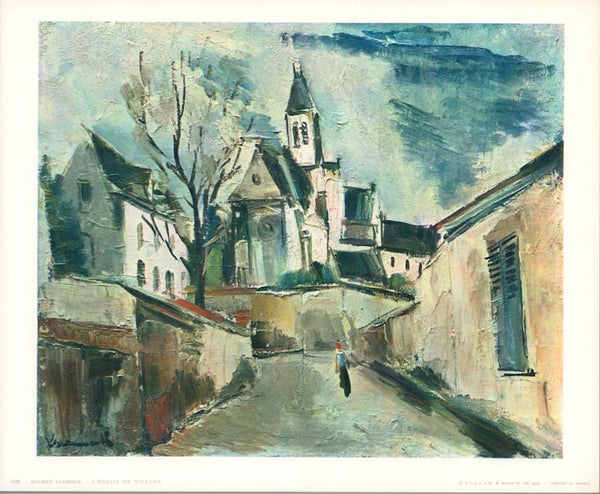 L'Église du village by Maurice Vlaminck - 10 X 12 Inches (Art Print)