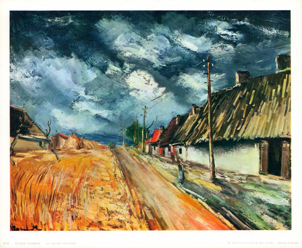 Le Champs orange by Maurice Vlaminck- 10 X 12 Inches (Art Print)