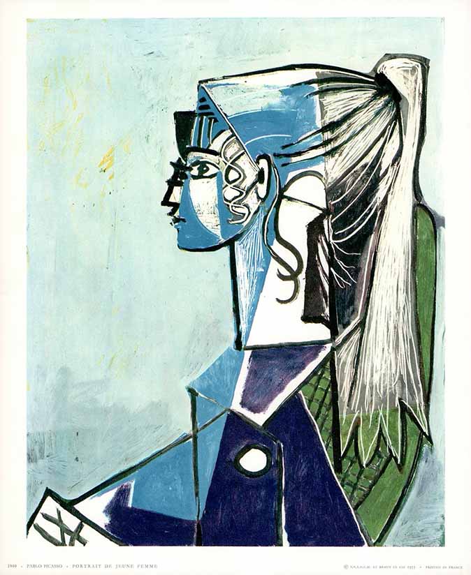 Portrait of a Young Woman, 1954 XIII by Pablo Picasso - 10 X 12 Inches (Art Print)