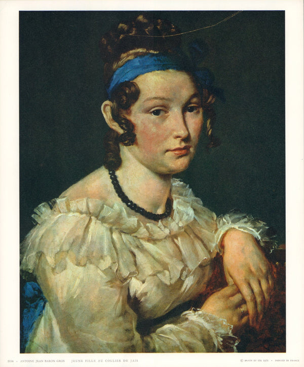 Girl with a Jade Necklace by Antoine Jean Baron Gros- 10 X 12 Inches (Art Print)