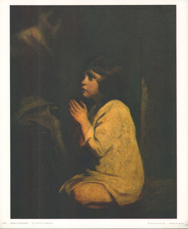 The Infant Samuel by Joshua Reynolds - 10 X 12 Inches (Art Print)