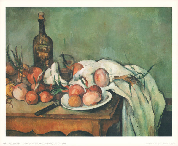 Still Life with Onions, 1895-1900 by Paul Cézanne - 10 X 12 Inches (Art Print)