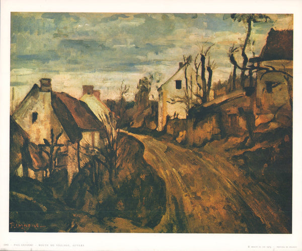 Village Street Auvers by Paul Cézanne - 10 X 12 Inches (Art Print)