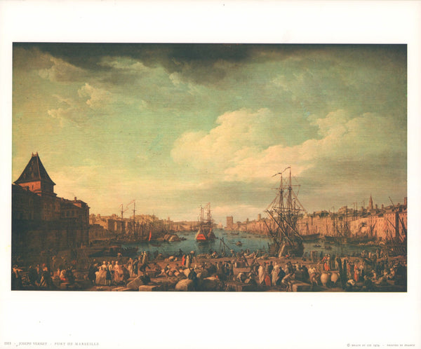 The Harbour of Marseille, 1754 by Joseph Vernet - 10 X 12 Inches (Art Print)