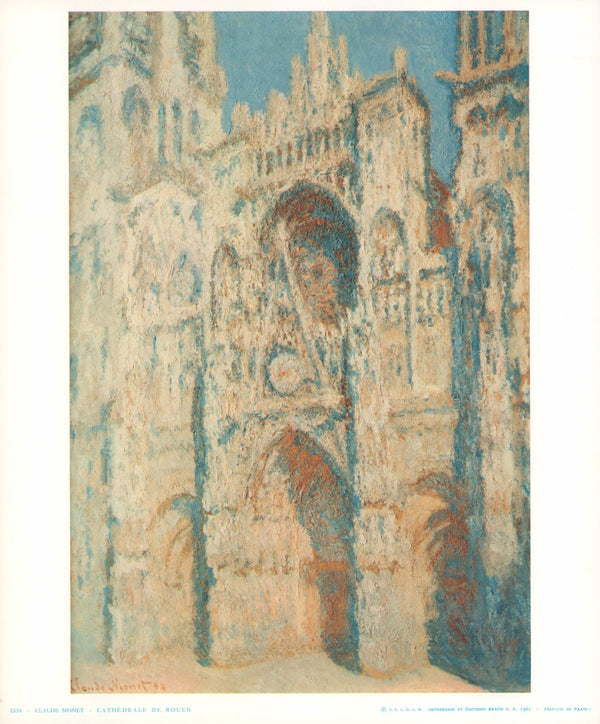 Rouen Cathedral, 1894 by Claude Monet - 10 X 12 Inches (Art Print)