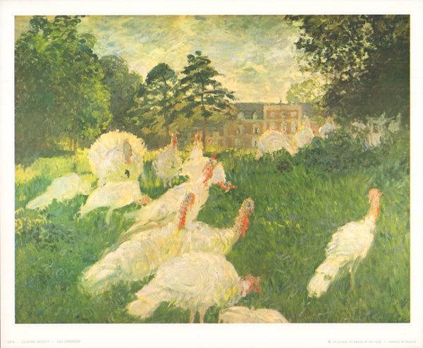 Turkeys, 1877 by Claude Monet - 10 X 12 Inches (Art Print)