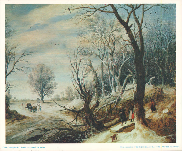 Winter Landscape by Gysbrecht Lythens  - 10 X 12 Inches (Art Print)