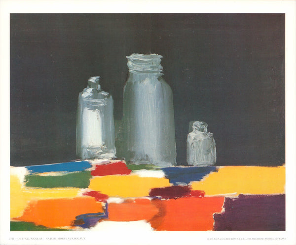 Still Life with Jars by De Staël Nicolas - 10 X 12 Inches (Art Print)