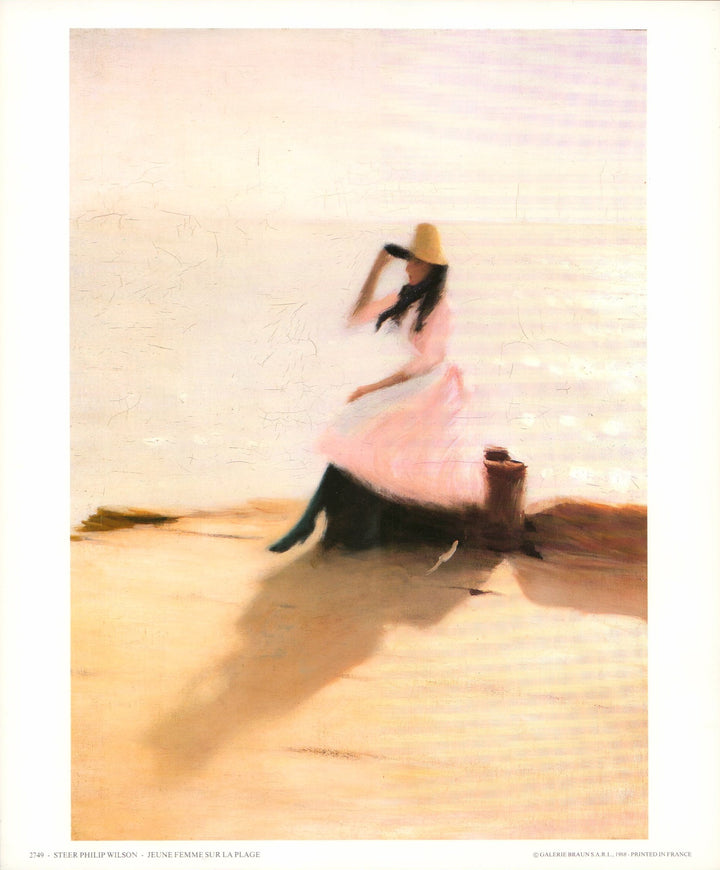 Young Woman on the Beach by Steer Philip Wilson - 10 X 12 Inches (Art Print)