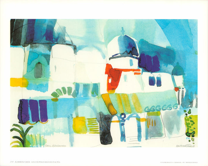 Blue Altea Domes, 1988 by Karheinz Gross - 10 X 12 Inches (Art Print)