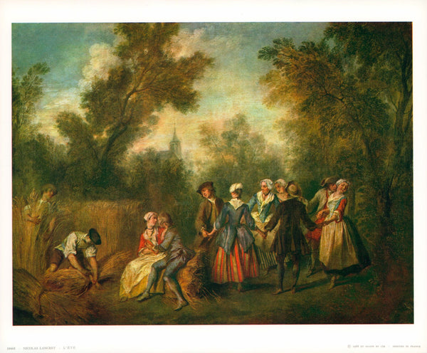 Summer, 1738 by Nicolas Lancret - 10 X 12 Inches (Art Print)
