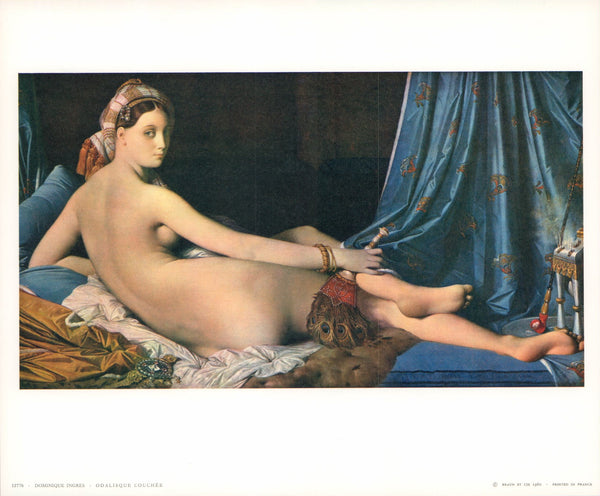 Reclining Odalisque by Dominique Ingres - 10 X 12 Inches (Art Print)