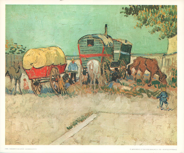The Gipsy Caravan, 1888 by Vincent Van Gogh - 10 X 12 Inches (Art Print)