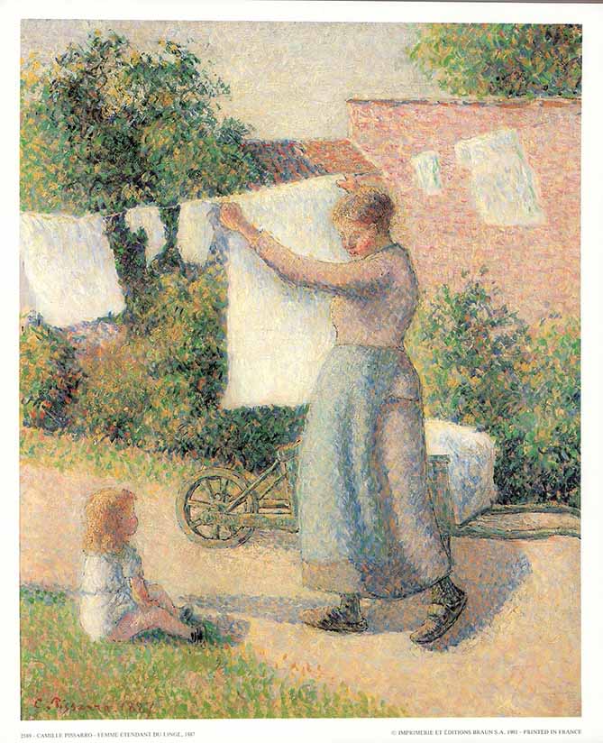The Lye-Washer, 1887 by Camille Pissarro - 10 X 12 Inches (Art Print)