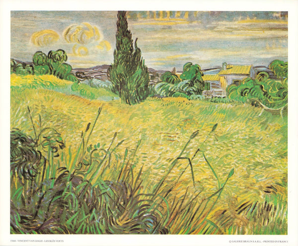 The Green Wheat by Vincent Van Gogh - 10 X 12 Inches (Art Print)
