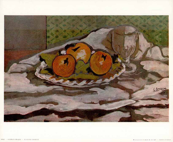 Still Life by Georges Braque - 10 X 12 Inches (Art Print)