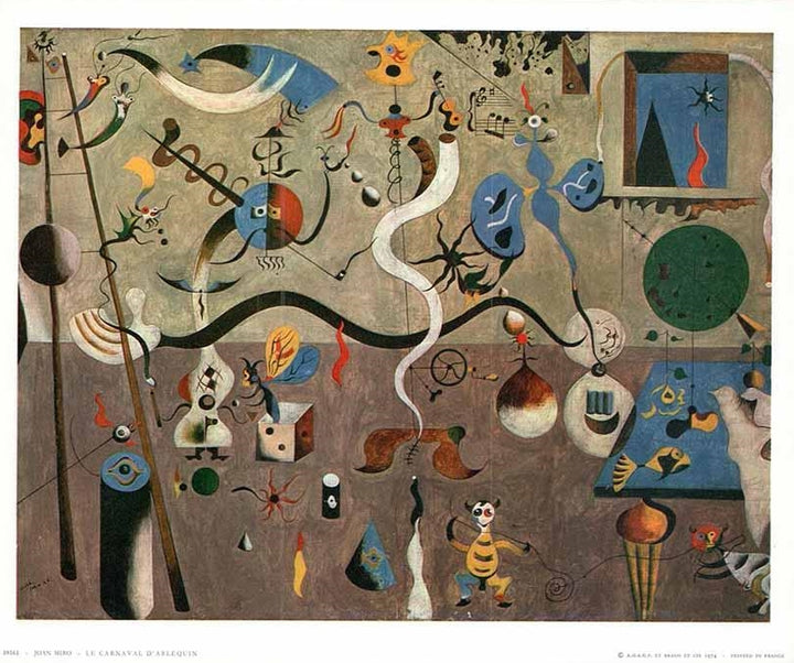 Harlequin's Carnival, 1924-25 by Joan Miro - 10 X 12 Inches (Art Print)