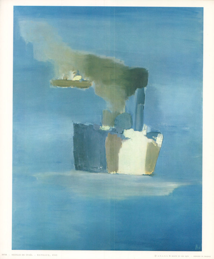 Steamboats, 1955 by Nicolas De Staël - 10 X 12 Inches (Art Print)