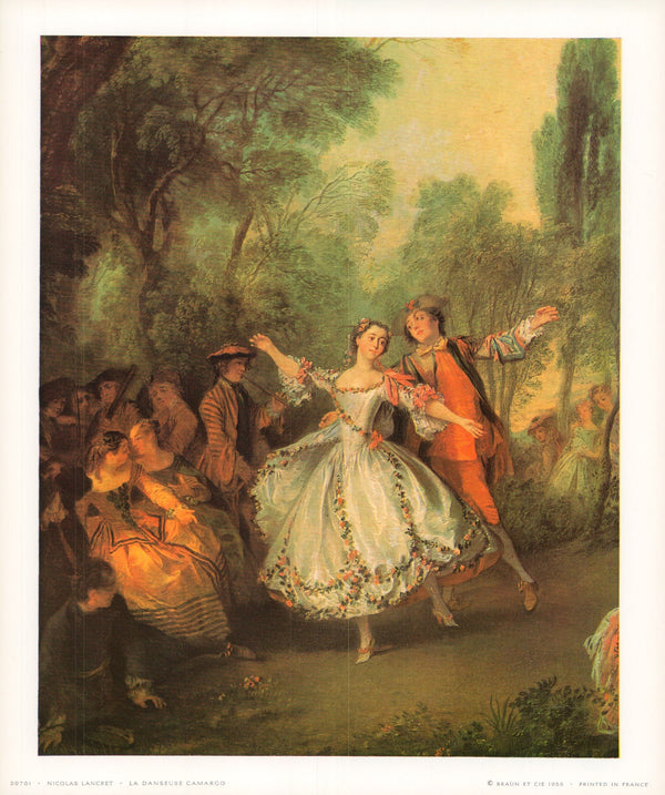 La Camargo Dancing, 1730 by Nicolas Lancret - 10 X 12 Inches (Art Print)