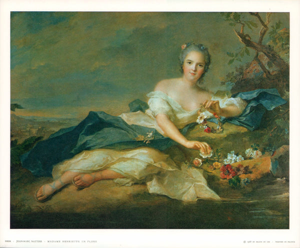 Madame Henriette of France as Flora, 1742 by Jean-Marc Nattier - 10 X 12 Inches (Art Print)