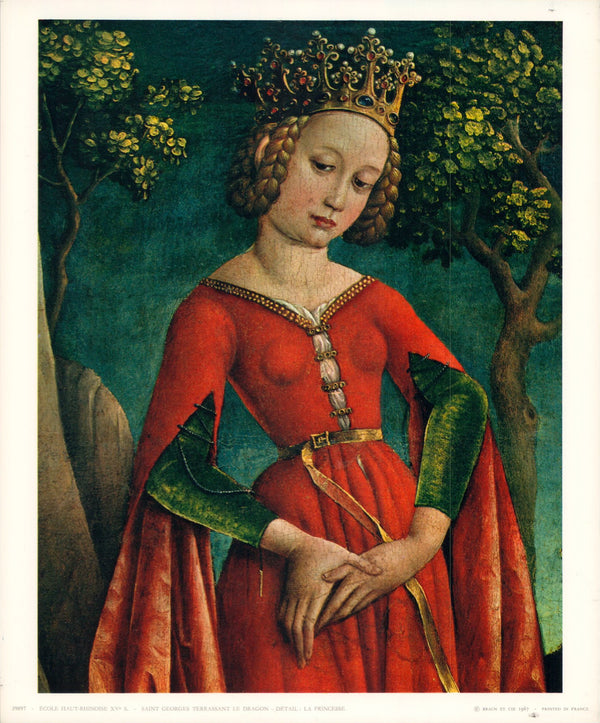 The Princess by School Upper Rhine - 10 X 12 Inches (Art Print)