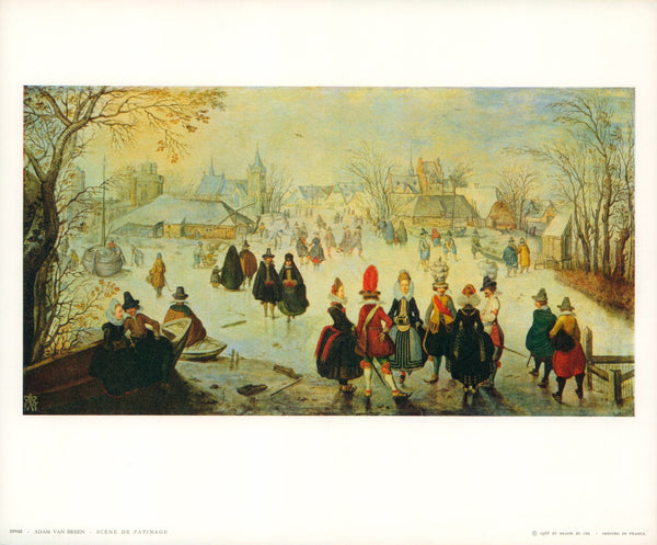 Skating Scene by Adam Van Breen - 10 X 12 Inches (Art Print)